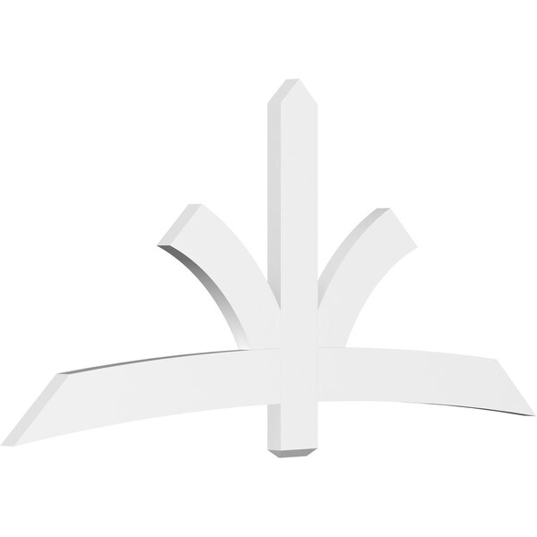 Ekena Millwork Davenport Architectural Grade PVC Gable Bracket, 84"W x 38 1/2"H x 2"D x 6"F, 11/12 Pitch GBP084X39X0206DAV00 - main